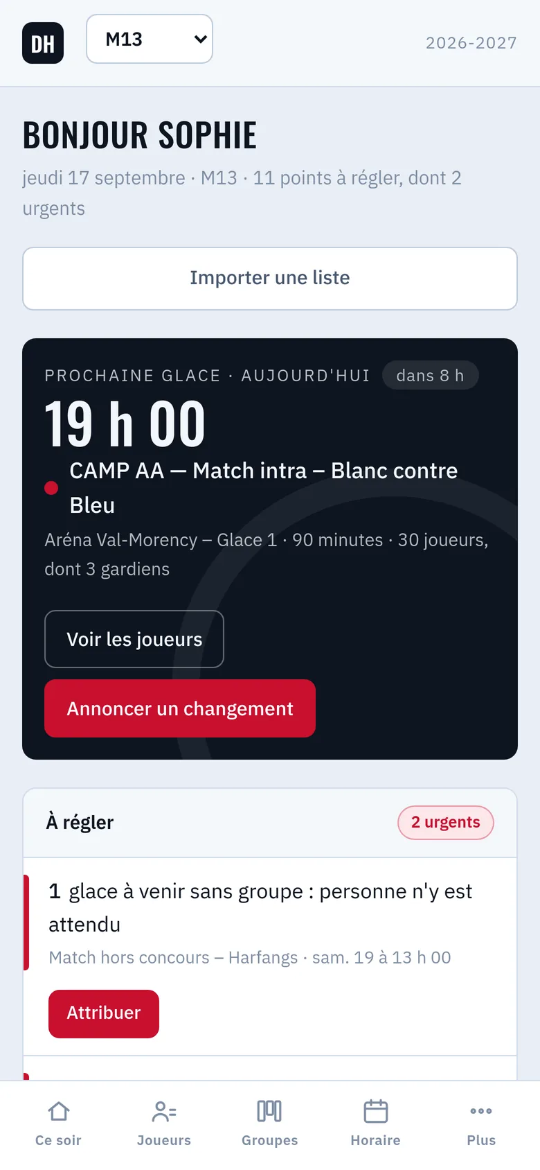 Tableau de bord sur téléphone